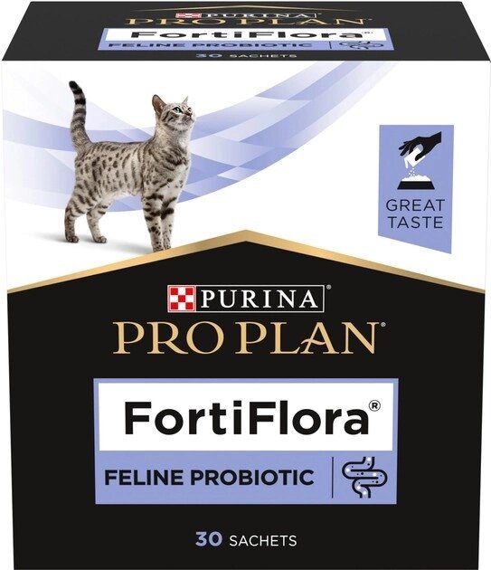 Додатковий корм для дорослих кішок і кошенят Purina Pro Plan FortiFlora Feline Probiotic 30 г від компанії ZooVet - Інтернет зоомагазин самих низьких цін - фото 1