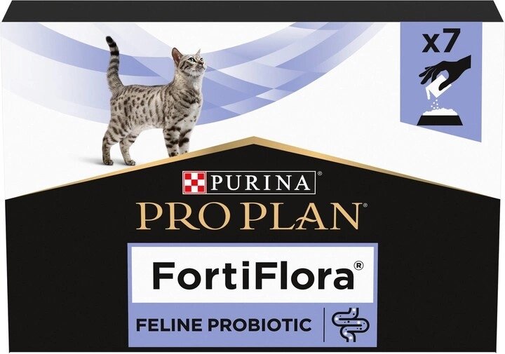 Додатковий корм для дорослих кішок і кошенят Purina Pro Plan FortiFlora Feline Probiotic 7 шт по 1 г від компанії ZooVet - Інтернет зоомагазин самих низьких цін - фото 1