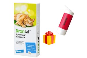 Дронтал (Drontal) для кішок № 8 (1 блістер), Bayer (термін до 09.2027 р)