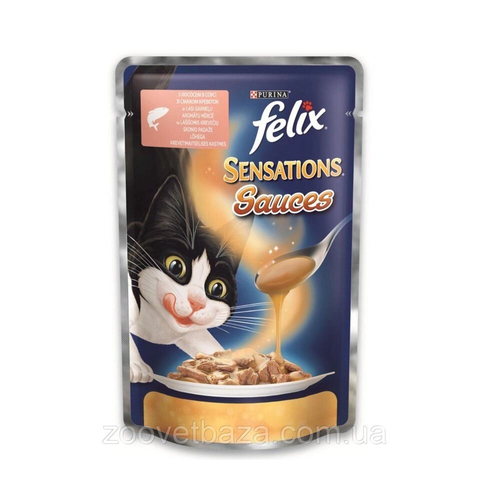Felix Sensation Sauces Консерви для кішок з лососем в соусі / 100 гр від компанії ZooVet - Інтернет зоомагазин самих низьких цін - фото 1