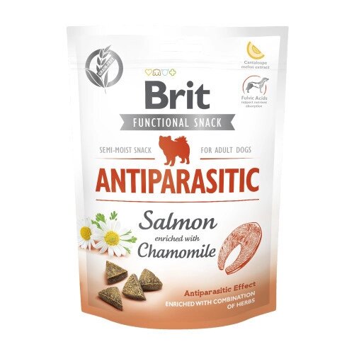 Функціональні ласощі для собак Brit Care Functional Snack Antiparasitic Salmon з лососем, 150 г від компанії ZooVet - Інтернет зоомагазин самих низьких цін - фото 1