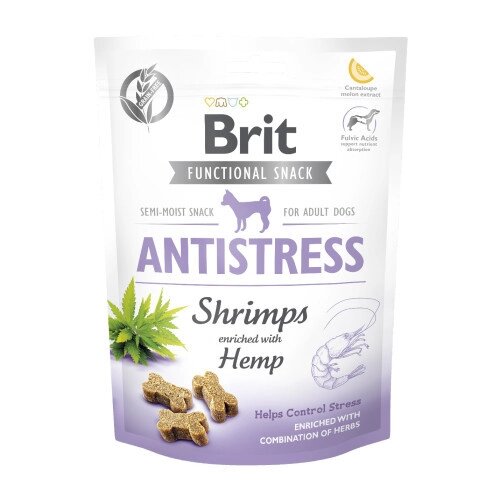 Функціональні ласощі для собак Brit Care Functional Snack Antistress Shrimps з креветками, 150 г від компанії ZooVet - Інтернет зоомагазин самих низьких цін - фото 1