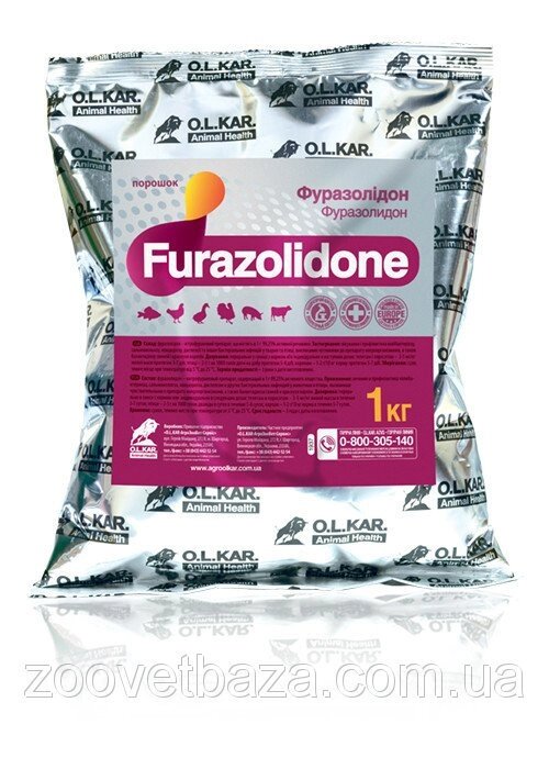 Фуразолідон 99,25% 1 кг O. L.KAR. від компанії ZooVet - Інтернет зоомагазин самих низьких цін - фото 1
