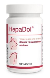 Гепатопротектор для котів та собак ГепаДол (HepaDol) 60 таблеток Дольфос (DOLFOS)