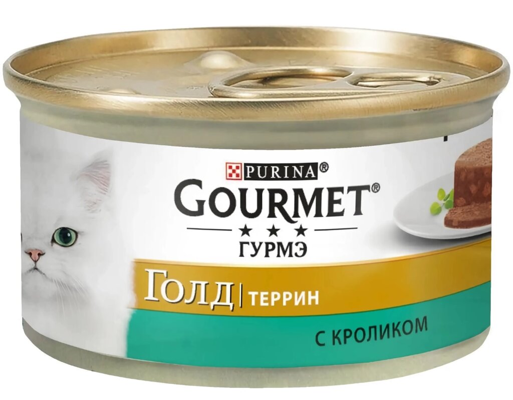 Gourmet Gold (Гурме Голд) Консерви для кішок шматочки в паштет Террин з кроликом 85 г Purina від компанії ZooVet - Інтернет зоомагазин самих низьких цін - фото 1