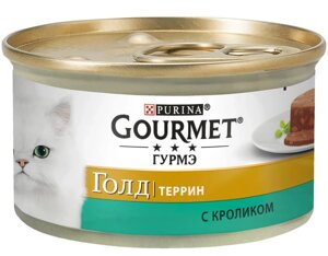 Gourmet Gold (Гурме Голд) Консерви для кішок шматочки в паштет Террин з кроликом 85 г Purina