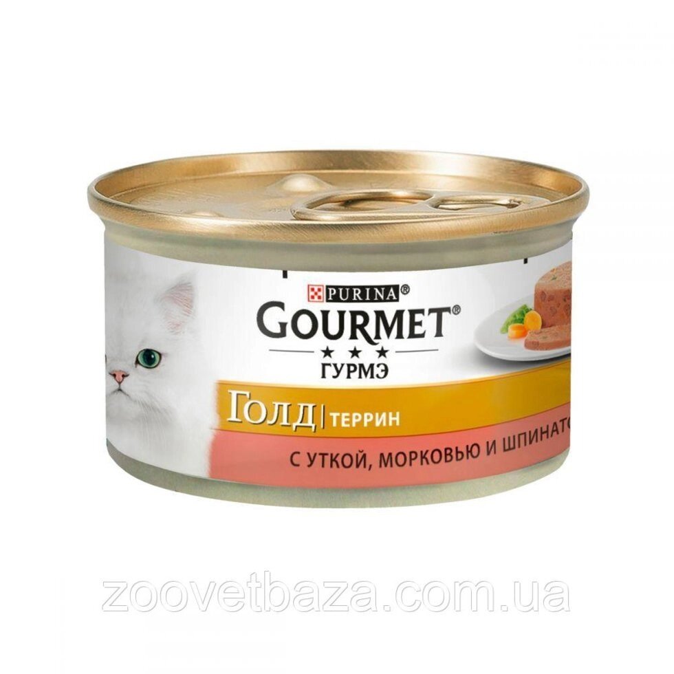 Gourmet Gold (Гурме Голд) Террин з качкою, морквою і шпинатом 85 г Purina від компанії ZooVet - Інтернет зоомагазин самих низьких цін - фото 1