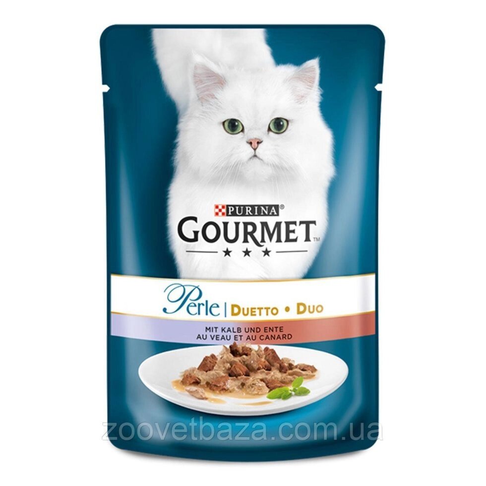 Gourmet Perle (Пауч) Консерви для кішок міні філе в підливі з яловичиною і качкою / 85 гр від компанії ZooVet - Інтернет зоомагазин самих низьких цін - фото 1