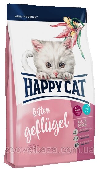 Happy Cat Kitten Geflugel 4кг корм для кошенят з 5 тижнів до 4 місяців від компанії ZooVet - Інтернет зоомагазин самих низьких цін - фото 1