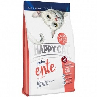 Happy Cat Sensitive качка 4кг корм для кішок з чутливим травленням від компанії ZooVet - Інтернет зоомагазин самих низьких цін - фото 1