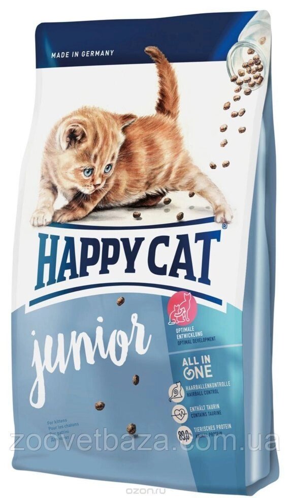 Happy Cat Supreme Junior 10кг-корм для кошенят (птах, лосось) від компанії ZooVet - Інтернет зоомагазин самих низьких цін - фото 1