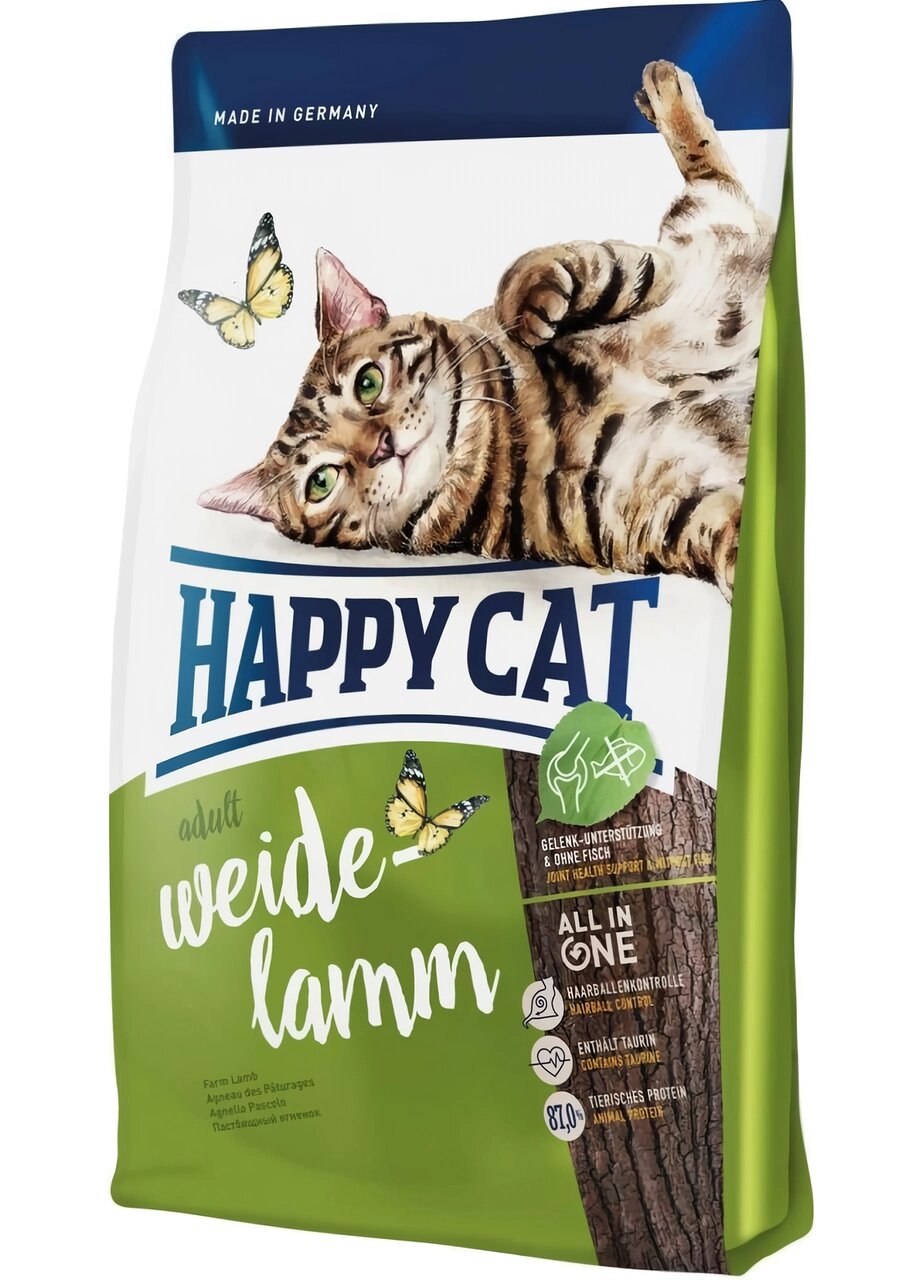 Happy Cat Supreme Weide Lamm - корм для дорослих кішок з ягням, 10 кг від компанії ZooVet - Інтернет зоомагазин самих низьких цін - фото 1