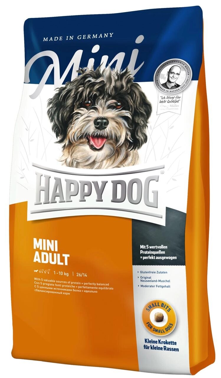 Happy Dog Adult Mini корм для собак дрібних порід, 1 кг від компанії ZooVet - Інтернет зоомагазин самих низьких цін - фото 1