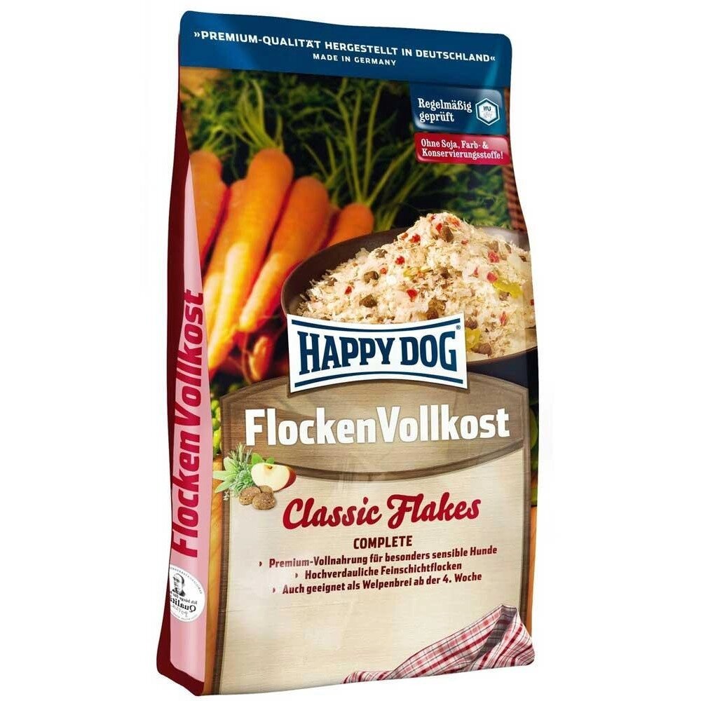 Happy Dog Flocken Vollkost корм у вигляді пластівців для цуценят та дорослих собак, 10 кг від компанії ZooVet - Інтернет зоомагазин самих низьких цін - фото 1