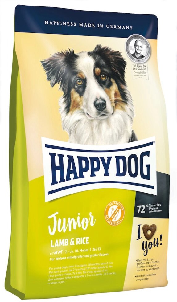 Happy Dog Junior Lamb & Rice 10кг корм для цуценят на основі ягняти від компанії ZooVet - Інтернет зоомагазин самих низьких цін - фото 1