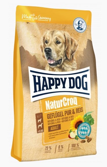 Happy Dog NaturCroq Gefluegel Pur&Reis 15кг корм для собак (курка) від компанії ZooVet - Інтернет зоомагазин самих низьких цін - фото 1