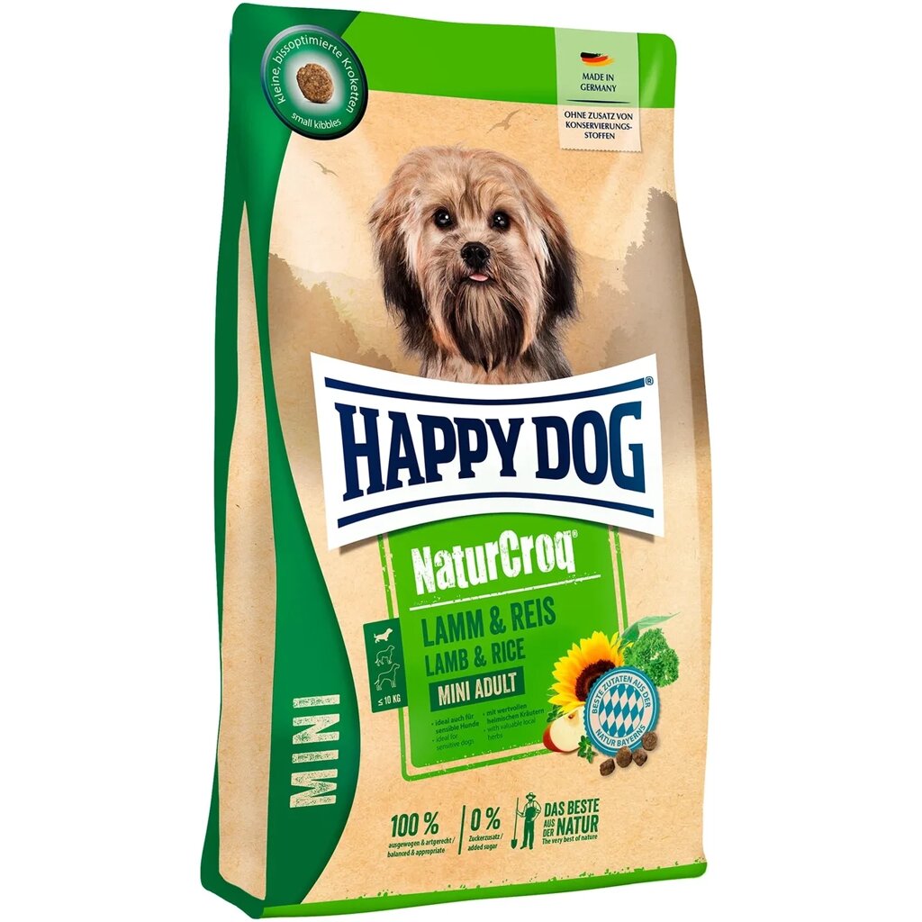 Happy Dog NaturCroq Mini Lamm&Reis сухий корм для собак маленьких порід з ягнятком та рисом, 4 кг від компанії ZooVet - Інтернет зоомагазин самих низьких цін - фото 1