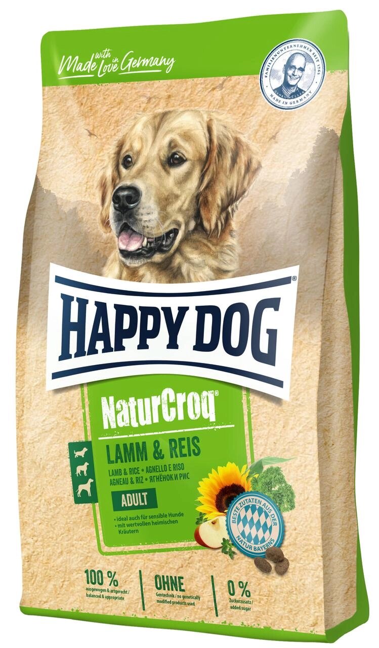 Happy Dog NaturСroq Lamm Reis корм для собак з чутливим травленням (ягня і рис), 15 кг від компанії ZooVet - Інтернет зоомагазин самих низьких цін - фото 1