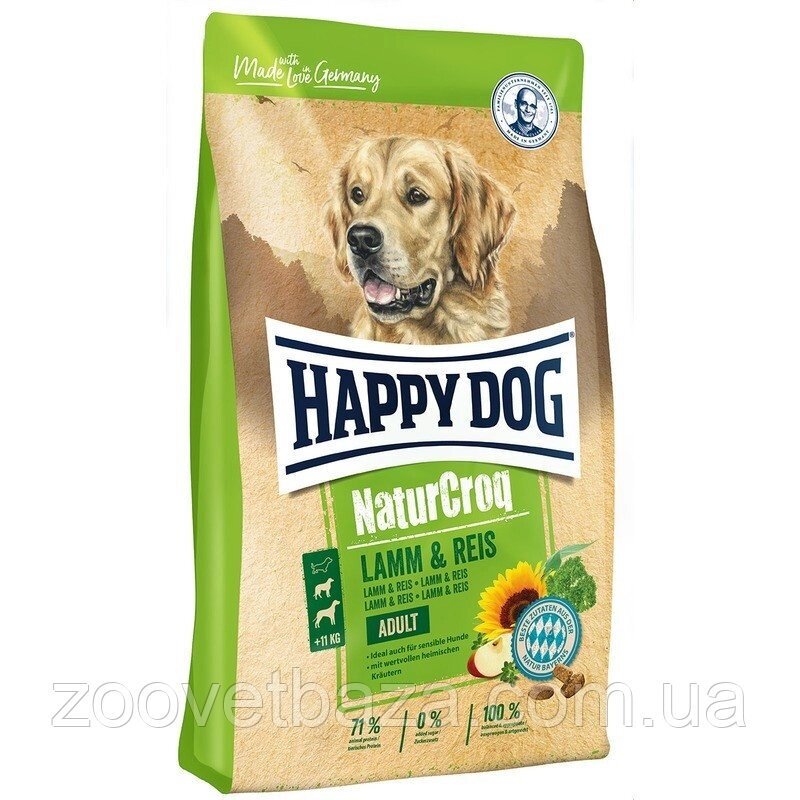 Happy Dog NaturСroq Lamm Reis корм для собак з чутливим травленням (ягня і рис), 4 кг від компанії ZooVet - Інтернет зоомагазин самих низьких цін - фото 1