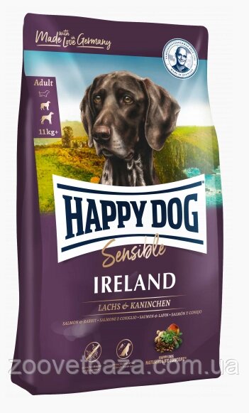 Happy Dog Sensible Ireland гіпоалергенний корм для собак з лососем та кроликом, 12.5 кг від компанії ZooVet - Інтернет зоомагазин самих низьких цін - фото 1