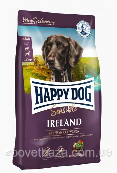 Happy Dog Sensible Ireland гіпоалергенний корм для собак з лососем та кроликом, 4 кг від компанії ZooVet - Інтернет зоомагазин самих низьких цін - фото 1