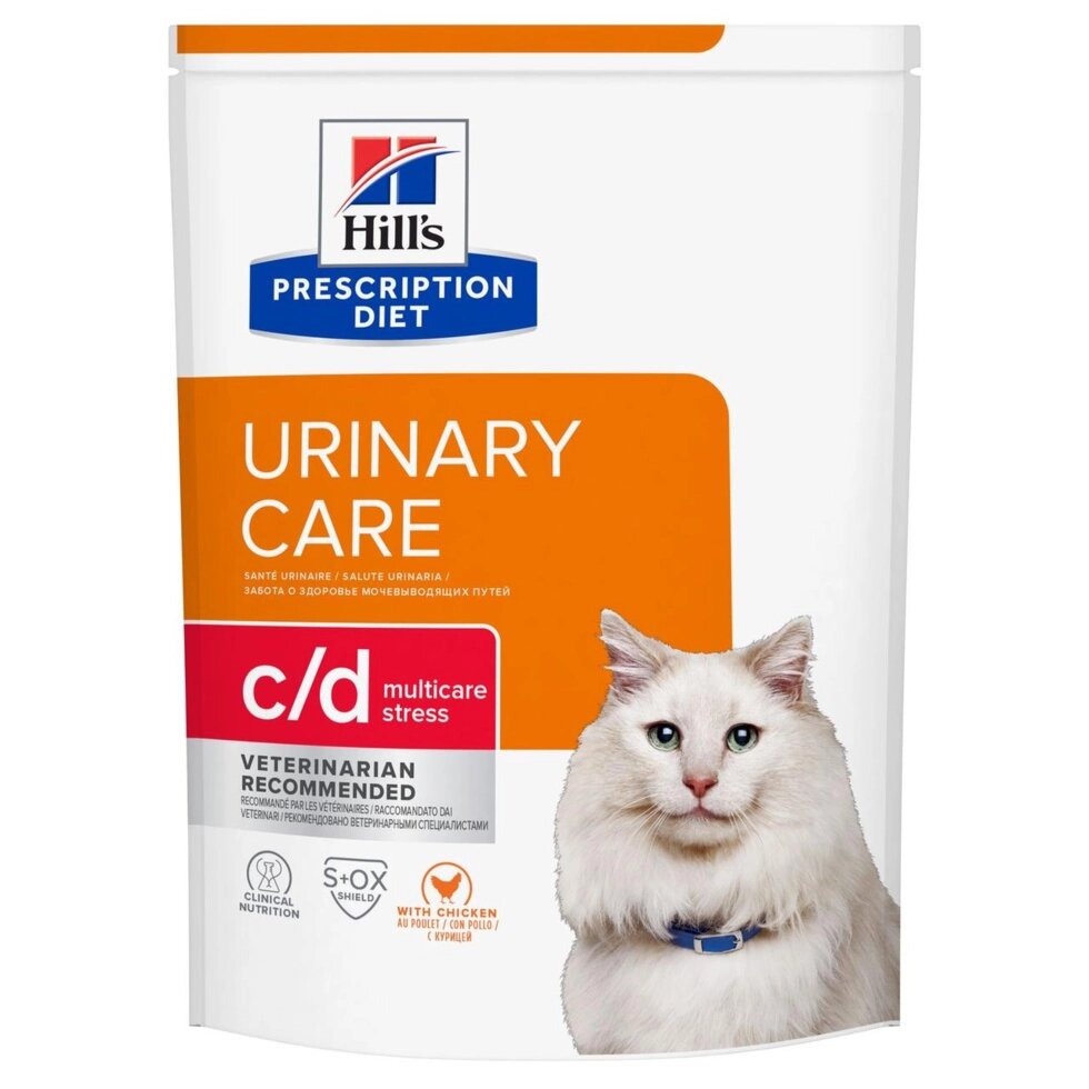 Hill's Prescription Diet c/d Multicare Stress корм для кішок з куркою 0.4 кг від компанії ZooVet - Інтернет зоомагазин самих низьких цін - фото 1