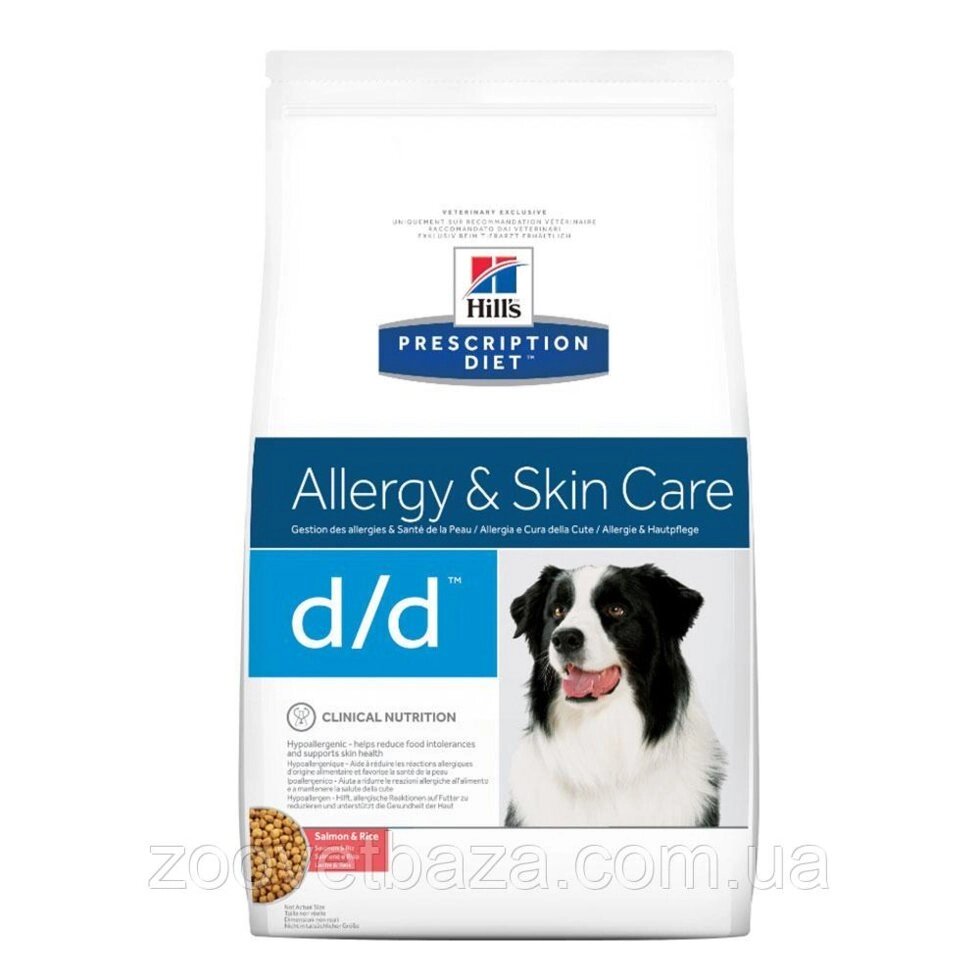 Hills Prescription Diet Canine d/d (лосось і рис) Лікувальний сухий корм для собак / 12 кг від компанії ZooVet - Інтернет зоомагазин самих низьких цін - фото 1