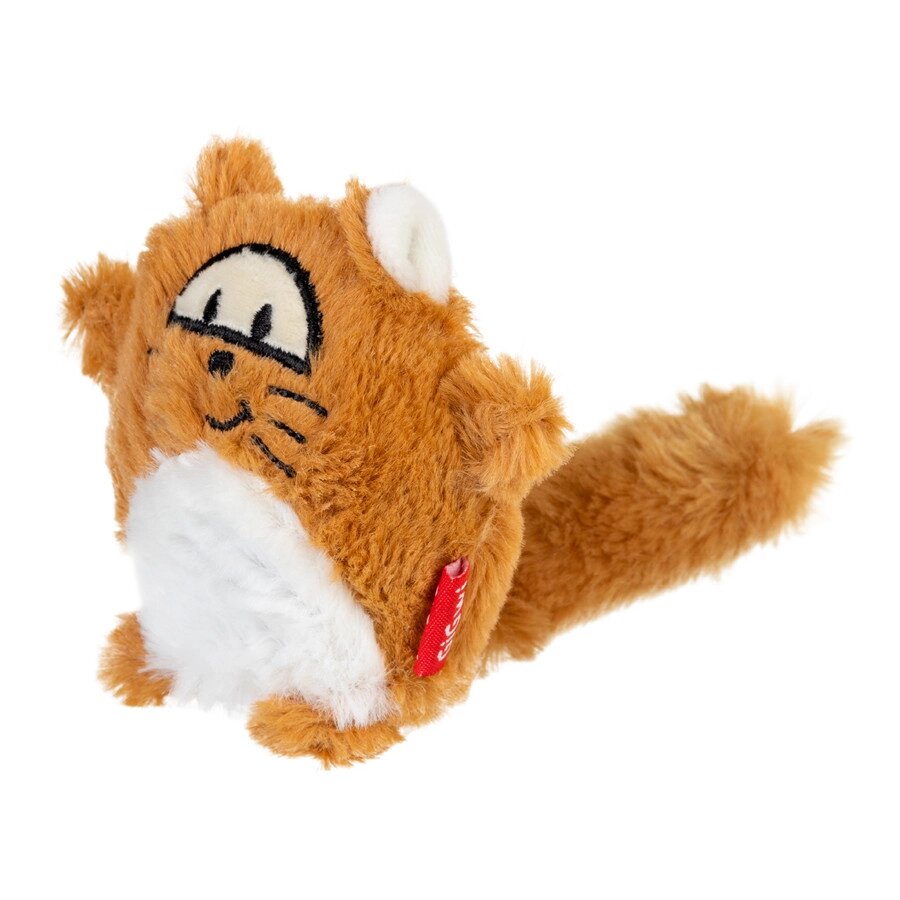 Іграшка для собак Лиса з великою пискавкою GiGwi Plush, плюш, штучне хутро, 18 см від компанії ZooVet - Інтернет зоомагазин самих низьких цін - фото 1