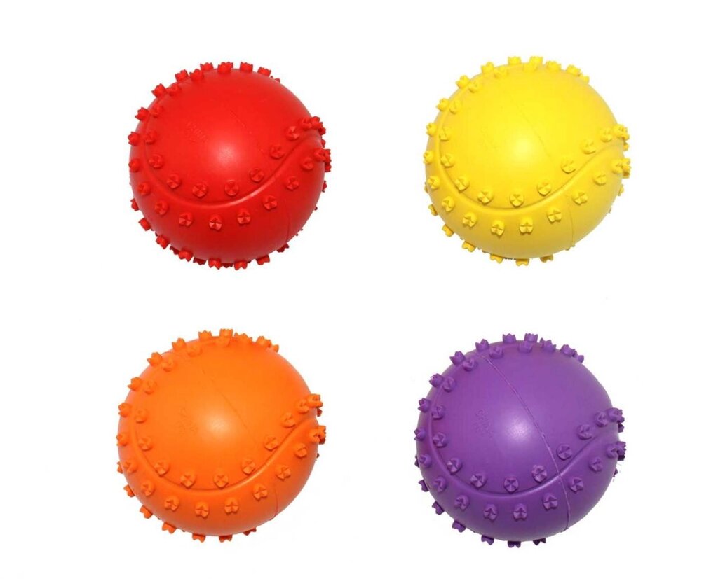 Іграшка гумовий М'яч з шипами 6см ER042 ZooMax (фіолетовими) від компанії ZooVet - Інтернет зоомагазин самих низьких цін - фото 1
