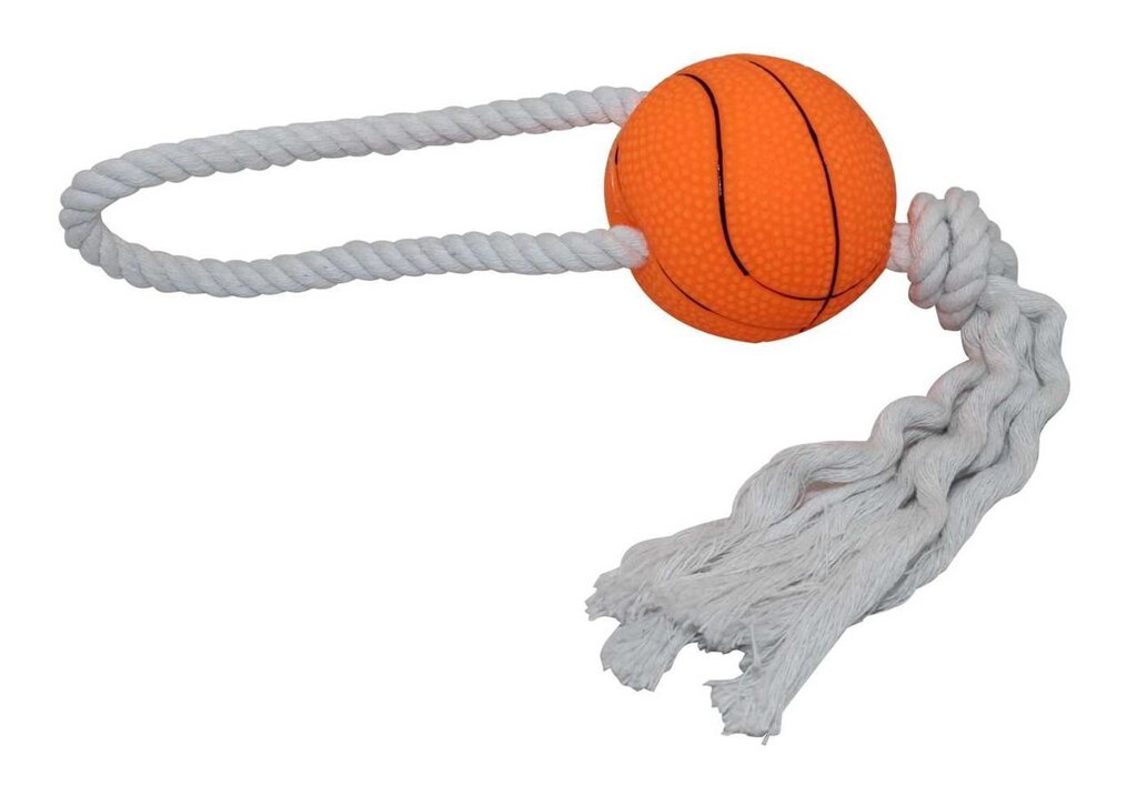 Іграшка вінілова баскетбольний М'яч на мотузці 6,5*35 EV082 ZooMax від компанії ZooVet - Інтернет зоомагазин самих низьких цін - фото 1