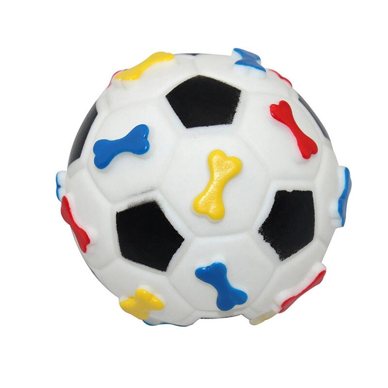 Іграшка вінілова футбольний М'яч з кісточкою 7 см EV070 ZooMax від компанії ZooVet - Інтернет зоомагазин самих низьких цін - фото 1