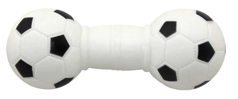Іграшка вінілова гантелька-пищалка футбольний м'яч 5,5-14см EV024 ZooMax від компанії ZooVet - Інтернет зоомагазин самих низьких цін - фото 1