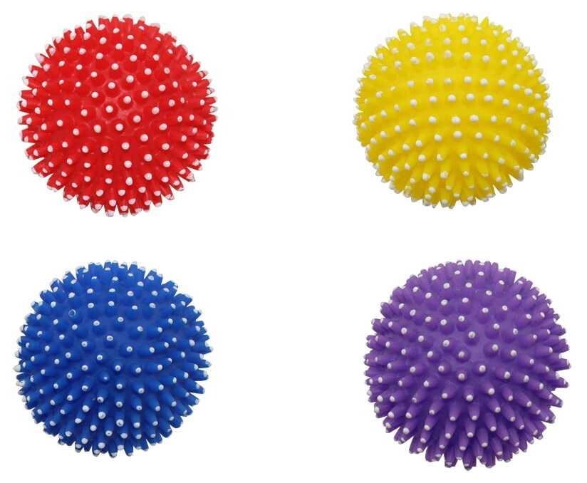 Іграшка вінілова М'яч з шипами різнокольорові 9,5 см EV028 ZooMax від компанії ZooVet - Інтернет зоомагазин самих низьких цін - фото 1