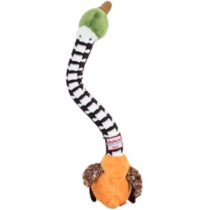 Іграшка для собак Качка з хрусткою шиєю та пискавкою GiGwi Crunchy, текстиль, гума, пластик, 54 см