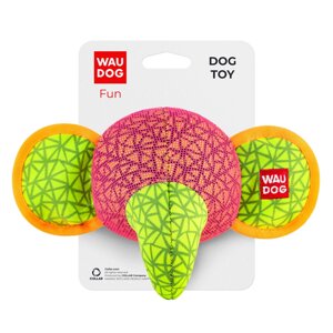 Іграшка для собак WAUDOG Fun, "Слон", Ш 20 см, Д 14 см рожевий