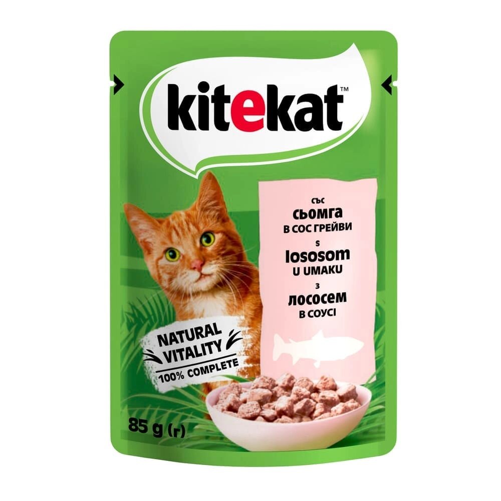 Kitekat Natural Vitality (Пауч) Консерви для кішок з лососем в соусі, 85 г від компанії ZooVet - Інтернет зоомагазин самих низьких цін - фото 1