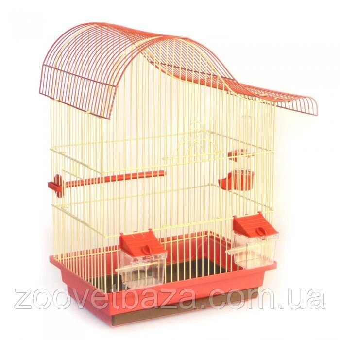 Клітка для папуг РЕД ВЕЙВ 330х230х490 ТМ "ЛОРІ" від компанії ZooVet - Інтернет зоомагазин самих низьких цін - фото 1