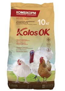 Комбикорм Kolosok старт для бройлеров, индюшат (1-18 дней), 10 кг