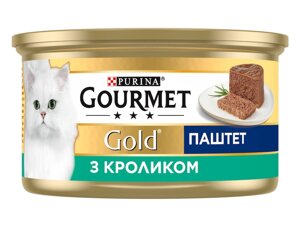 Консерва Gourmet Gold (Гурмет Голд) для кішок паштет з кроликом 85 г Purina