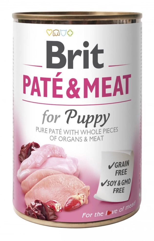 Консерви для цуценят Брит Brit Pete & Meat Puppy Chicken & Turkey з куркою та індичкою, 400 г від компанії ZooVet - Інтернет зоомагазин самих низьких цін - фото 1