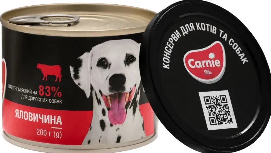 Консерви для собак Карні Carnie паштет м'ясний для дорослих собак з яловичиною 200 г від компанії ZooVet - Інтернет зоомагазин самих низьких цін - фото 1