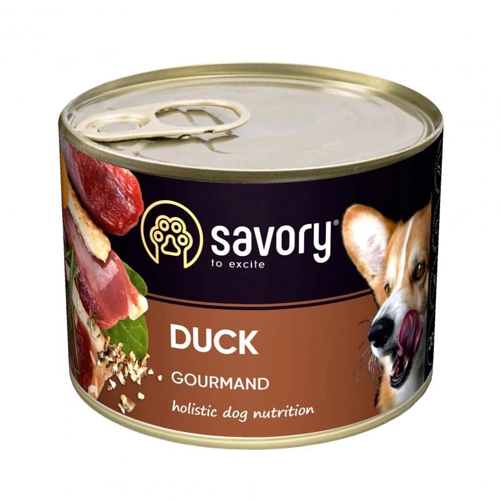 Консерви для собак Сейворі Savory Dog Gourmand з качкою, 200 г від компанії ZooVet - Інтернет зоомагазин самих низьких цін - фото 1