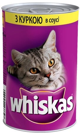 Консервований корм Віскас Whiskas з куркою шматочки в соусі 400 г від компанії ZooVet - Інтернет зоомагазин самих низьких цін - фото 1