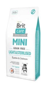 Корм Бріт Brit Care GF Mini Light&Sterilised сухий беззерновий для стерилізованих собак із надмірною вагою 7 кг