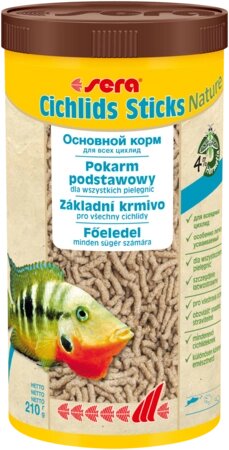 Корм для акваріумних риб Sera Cichlids Sticks Nature (Сера Цихлід Стікс) палички для великих цихлід 1000 мл (420 г) від компанії ZooVet - Інтернет зоомагазин самих низьких цін - фото 1