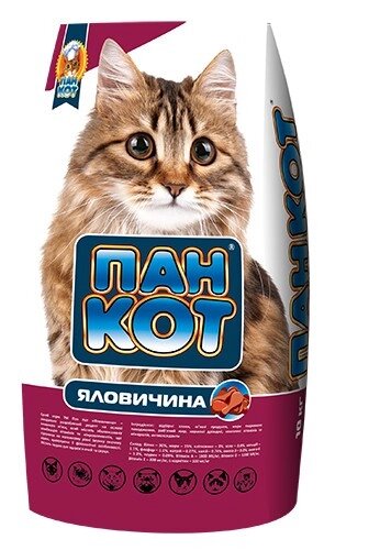 Корм для кішок Пан Кіт сухий яловичина 10кг від компанії ZooVet - Інтернет зоомагазин самих низьких цін - фото 1