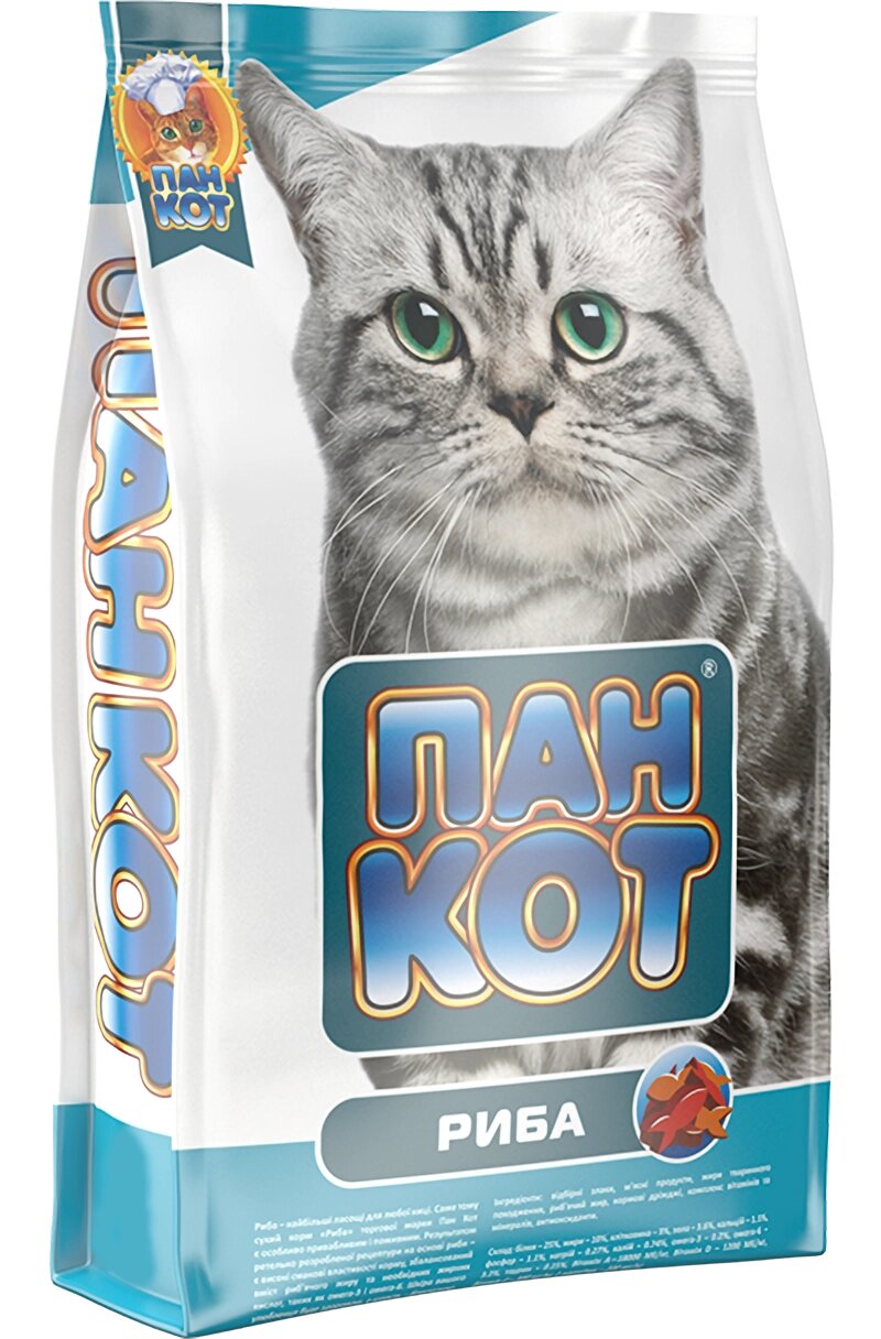 Корм для кішок Пан Кіт сухий з рибою, 400 г від компанії ZooVet - Інтернет зоомагазин самих низьких цін - фото 1