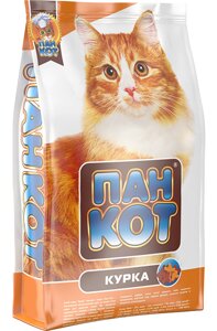 Корм для кішок Пан Кіт сухий з куркою, 400 г