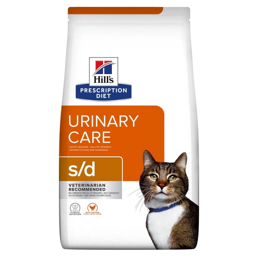 Корм для котів Хіллс Hills PD Feline Urinary Care s/d сухий корм з куркою 1.5 кг при догляді за сечовивідною системою від компанії ZooVet - Інтернет зоомагазин самих низьких цін - фото 1