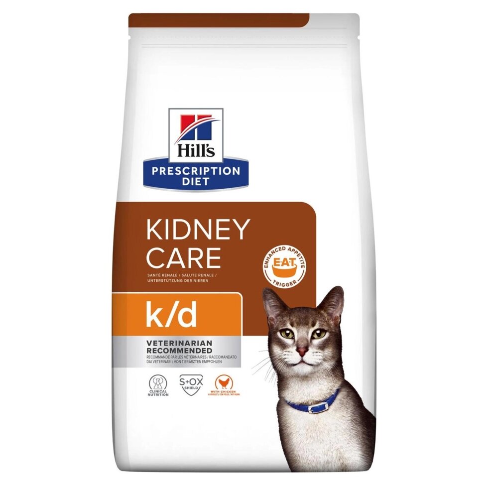 Корм для котів Хіллс Hills PD Kidney Care k/d 3 кг корм для підтримки функції нирок та серця у кішок від компанії ZooVet - Інтернет зоомагазин самих низьких цін - фото 1
